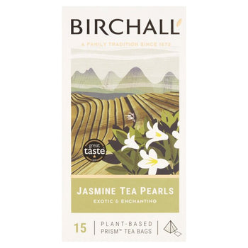 Birchall Jasmine Tea Pearls Prism Tea Bags 15 per pack