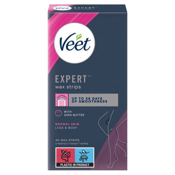 Veet Expert Wax Strips Legs Normal 40 per pack