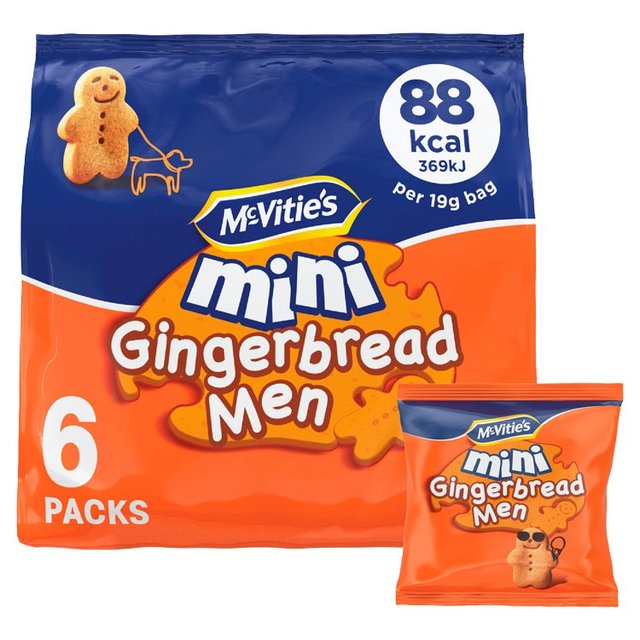 McVitie's Mini Hombres de Pan de Jengibre 6 x 25g 