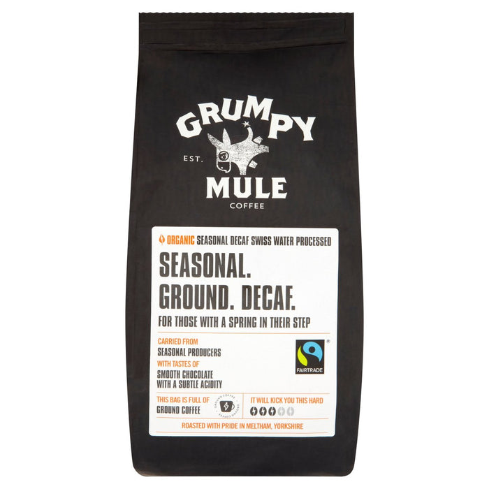 Grumpy Mule Organic Seasonal Swiss Water Decaff Holid Coffee 227g