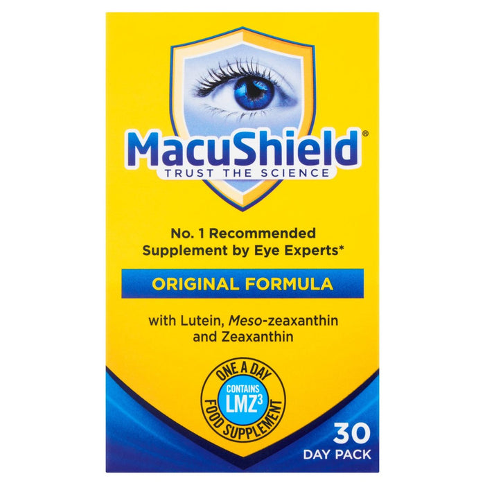 Macushield -Ergänzung von Eyexperten Originalformel Kapseln 30 pro Pack