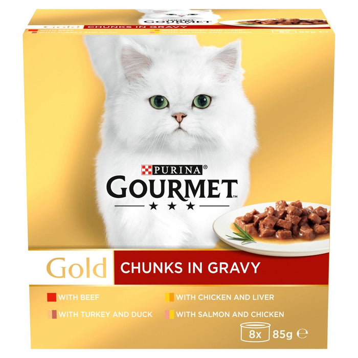 Gourmet Gold Rindfleisch in Soße Katzenfutter 8 x 85 g