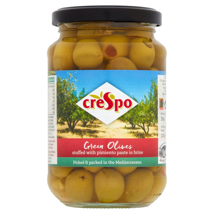Crespo Green Olives mit Pimiento 354g