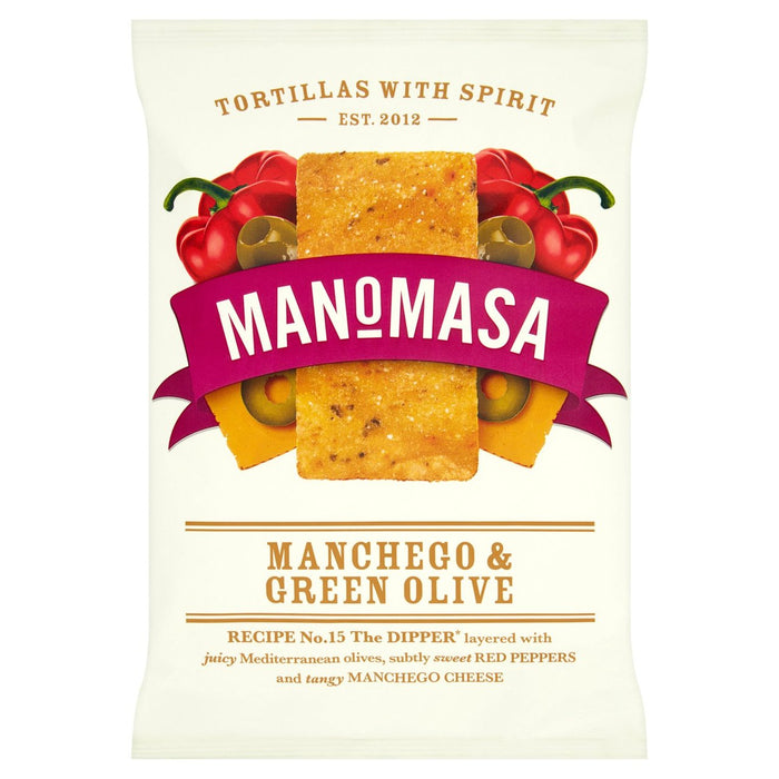 Manomasa Manchego y chips de tortilla de oliva verde 160G