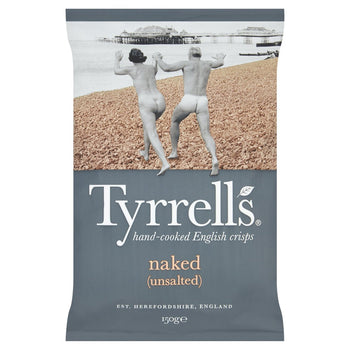 Tyrrells Naked (No Salt) unsalted Crisps 150g