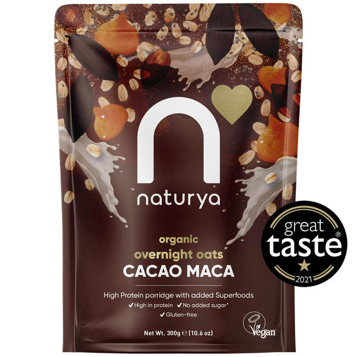 Naturya Orgánica Desayuno de la noche avena Cacao Maca 300G