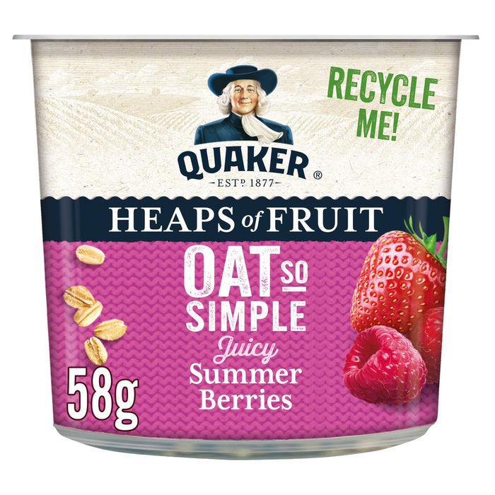 Quaker avena tan simple bayas de verano papilla de gachas 58g